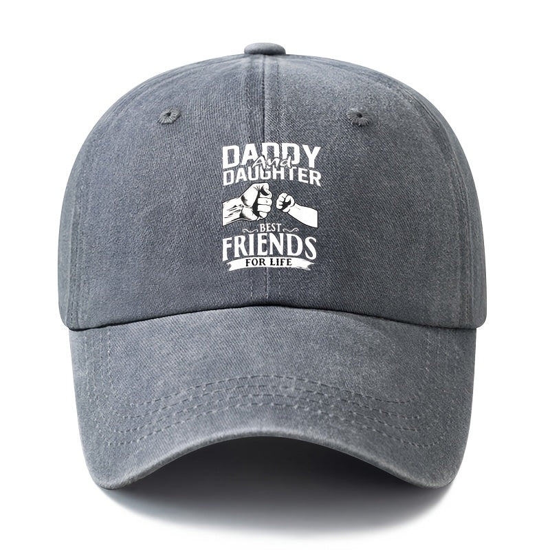 A Unisex Fashionable and Versatile Printed Fist-bump Baseball Cap, Featuring a Classic Vintage Washed Outdoor Lightweight Curved Brim. Suitable for Casual Occasions Such as Outdoor Vacations, Travel, and Camping. Also Ideal as a Hip-hop Hat