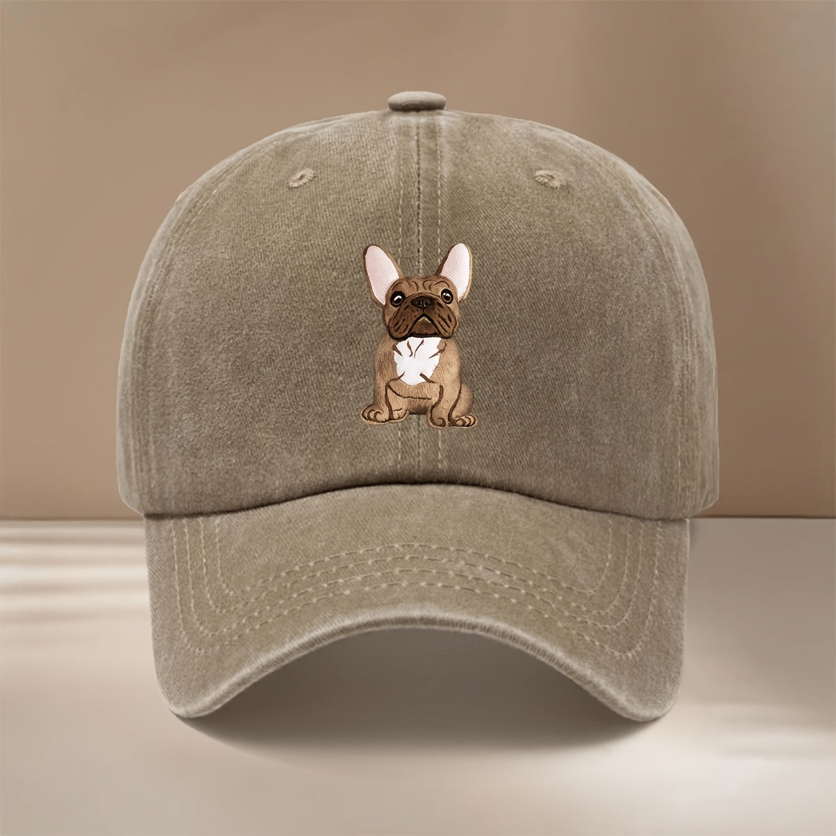 This Is a French Bulldog Pattern Printed Baseball Cap, Easy Lightweight Adjustable Size 6-Panel Hat Unisex Individual Comfortable Duckbill Cap Outdoor Sports Dining Camping Matching Trendy Fashion Curved Brim Hat Sports Event Cheerleading Matching S