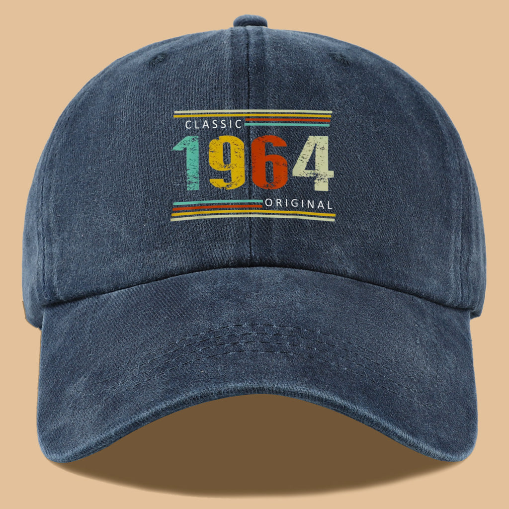 1pc 1964 Original Vintage Print Baseball Cap Suitable for Men & Women, Adjustable Duckbill Hat with Retro, Unisex Outdoor Sun Hat for Sports, Travel, Parties, Camping - Nostalgic, Holidays, Streetwear Fashion