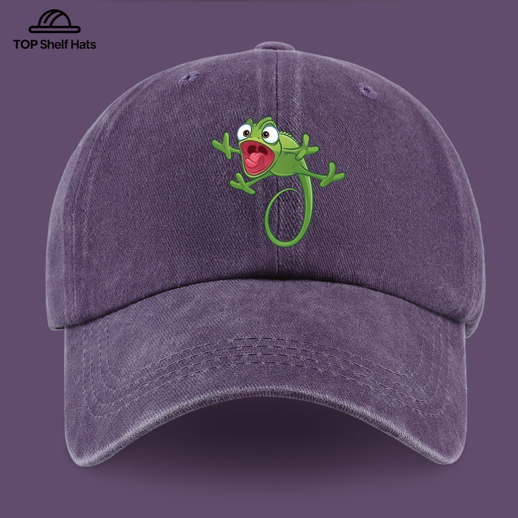 1pc Fun Cartoon Chameleon Pattern Printed Baseball Cap, Lightweight, Comfortable, and Breathable, Adjustable Size, An Excellent Valentine's Day Gift for Your Partner, Unisex Outdoor Wear and Casual Apparel Accessory, Mom and Dad's Beach Vacation