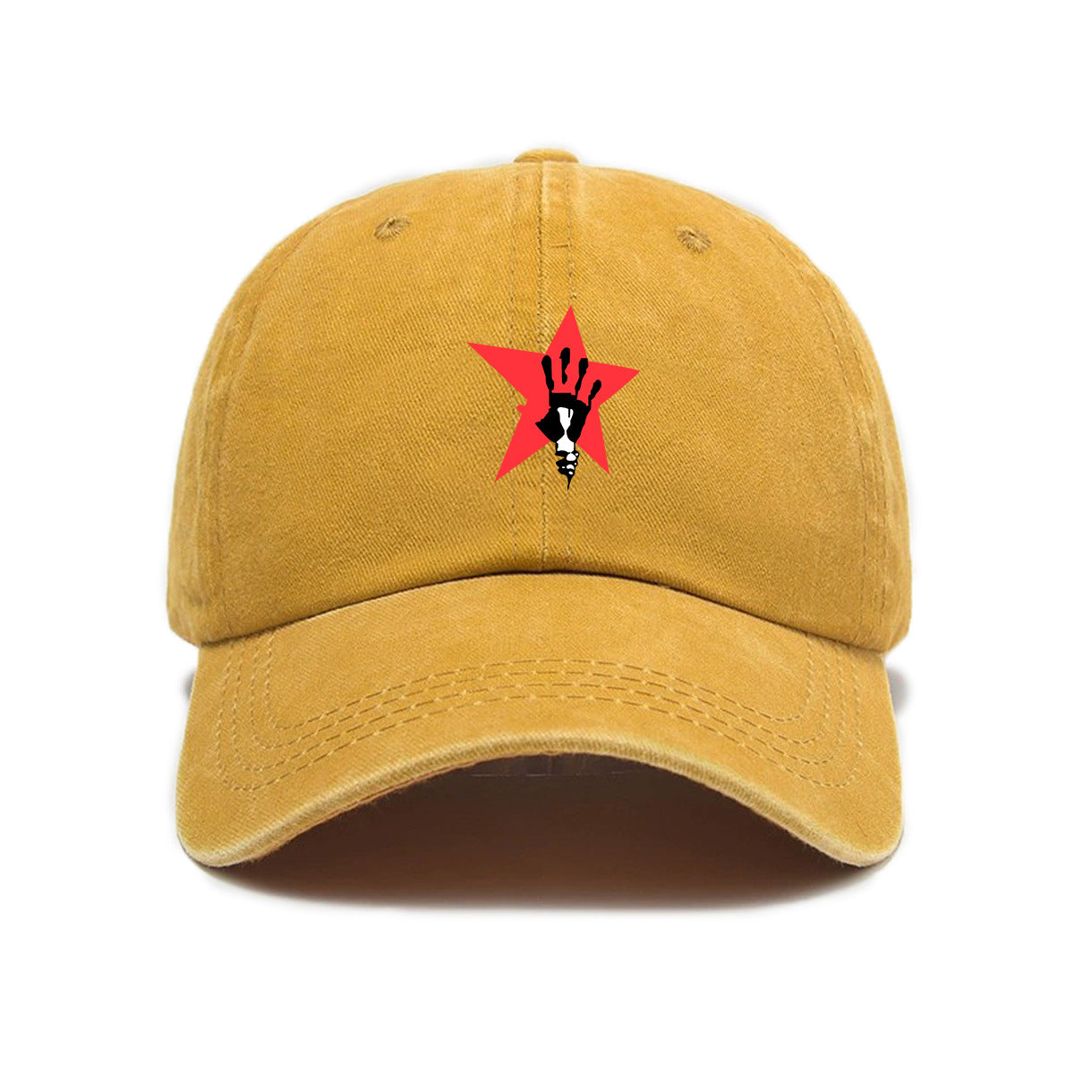 1 Washed Distressed Printed Baseball Cap, Adult Simple and Stylish Printed Washed Distressed Soft Top Sun Baseball Cap, Unisex Versatile Baseball Cap