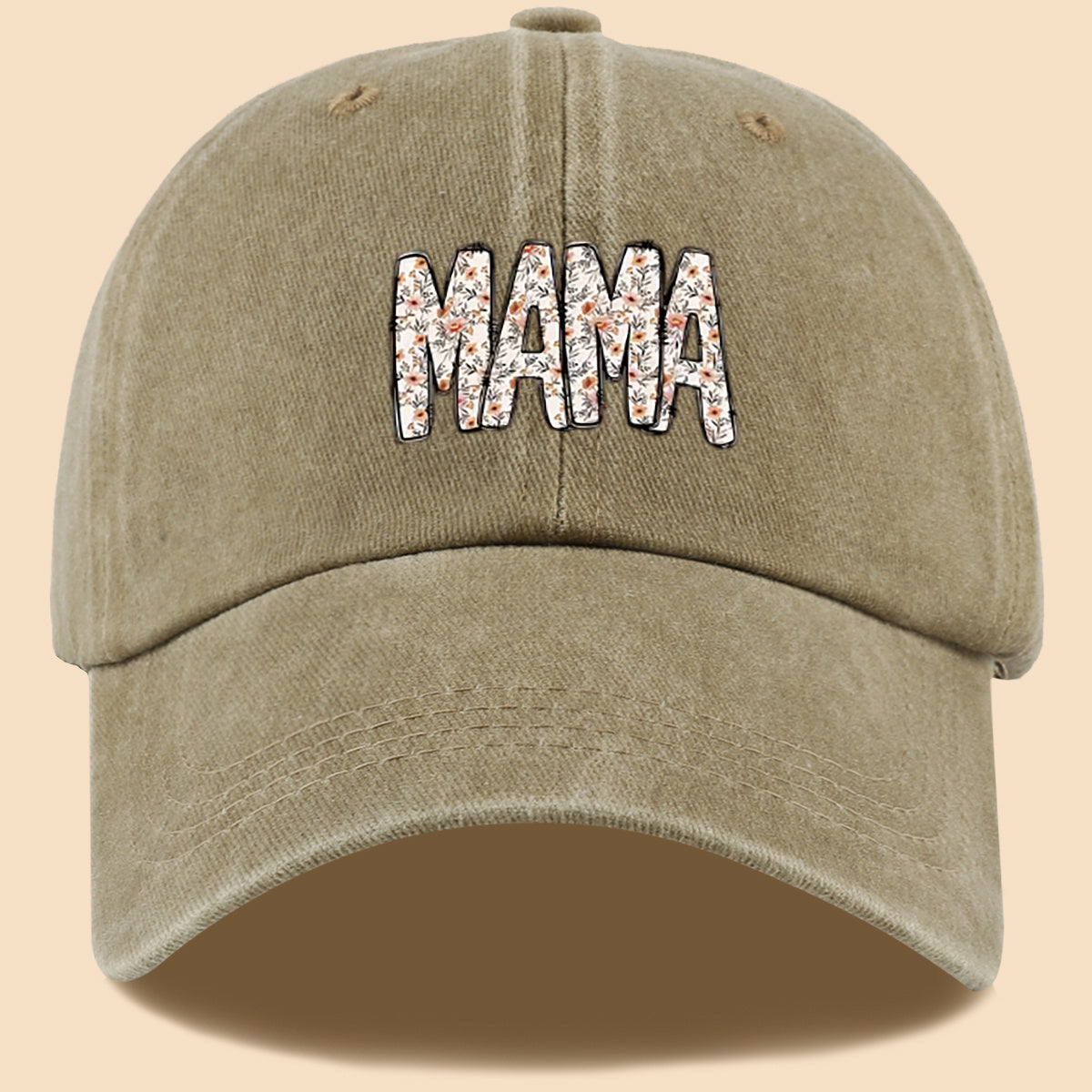 1pc 1pcs "Mom" Floral & Letter Print Baseball Cap Suitable for for Men & Women, Adjustable Duckbill Hat with Mom-Themed, Breathable Unisex Cap for Outdoor, Travel, Gifts for Mom, Birthdays, Casual Wear - Fashionable Duckbill Cap