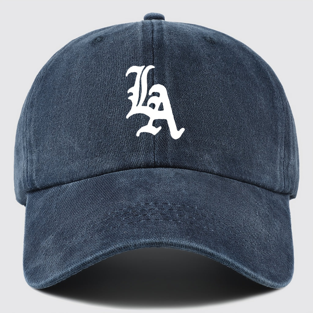 "LA" Printed Baseball Cap Dad Hat, Street Style Golf Cap Mom And Dad Matching, Breathable Comfortable Unisex Design, Workwear Style Trucker Hat, Urban Series Hat Suitable for Parties, Driving, Hip-Hop, Skateboarding, Cycling, Sports, Fitness