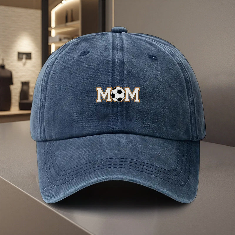 1pc Soccer Mom Baseball Cap - Adjustable Snapback Hat with Soccer Ball & MOM Lettering, Lightweight Polyester for Women, Sports, Camping, Soccer Games - All-Season Casual Mom Hat for Soccer Moms, Perfect Gift for Soccer Parents, Stylish Outdoor Cap with C