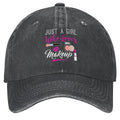 2026 Latest Face-Slimming Baseball Cap, American Retro Style, Couple'S Matching Cap, Just a Girl Who Loves Makeup, Fun Makeup Theme Baseball Cap- Unisex Washed Vintage Baseball Cap, Suitable for Both Men And Women, Machine Washable Outdoor Cap