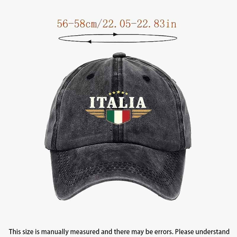 Italian Flag Baseball Cap Suitable for - Lightweight Breathable Hat with Italy Lettering & Tricolor Emblem, Unisex Travel Hat for Men & Women, Italian Heritage Outfit, Outdoor Events & Casual Wear (Durable)