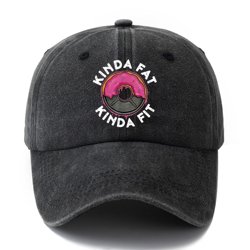 A Unisex Fashionable and Versatile Printed Donut Barbell Baseball Cap, Featuring a Classic Vintage Washed Outdoor Lightweight Curved Brim. This Trucker Baseball Cap Is Suitable for Casual Occasions Such as Outdoor Vacations, Travel, and Camping