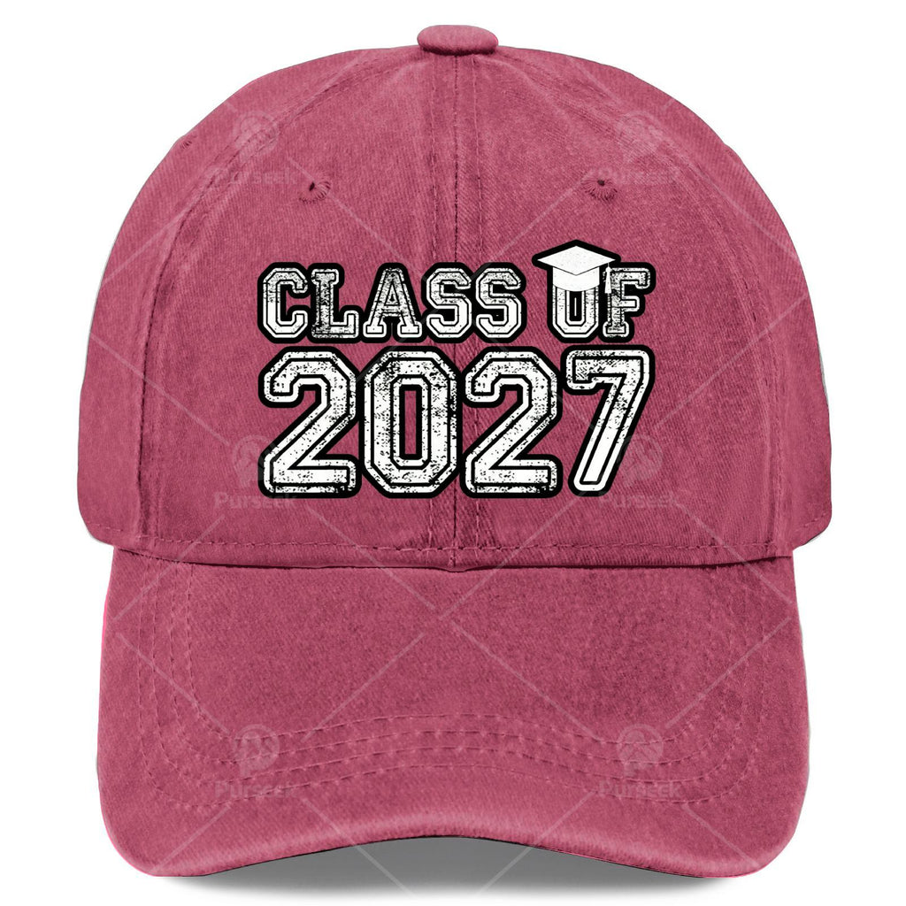 2027 Graduates Retro Baseball Cap - Vintage Unisex Graduation Gift Suitable for &, Machine Washable Cap with Pull String Closure, Retro for Prom, Graduation Parties, Events - Comfortable Cap for 2027 Year-Round