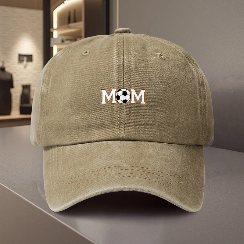 1pc Soccer Mom Baseball Cap - Adjustable Snapback Hat with Soccer Ball & MOM Lettering, Lightweight Polyester for Women, Sports, Camping, Soccer Games - All-Season Casual Mom Hat for Soccer Moms, Perfect Gift for Soccer Parents, Stylish Outdoor Cap with C