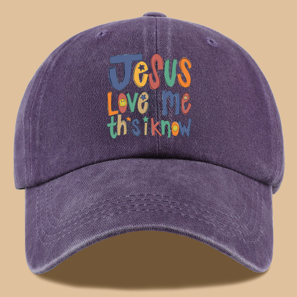 1pc Christian-themed Printed Baseball Cap with a Warm and Affectionate Design, Featuring Rounded, Cute, and Colorful Text. Lightweight, Comfortable, and Breathable Sun Hat with a Stylish, Simple, and Aesthetically Pleasing Look. Adjustable Size