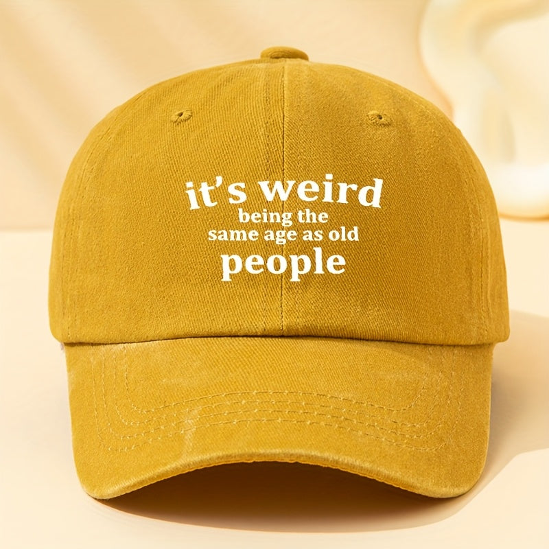 Trendy Unisex Vintage Baseball Cap with Letter Print, Suitable for Couples, Featuring a Washed And Worn Look, Curved Brim, Perfect for Casual Outdoor Use, Sun Protection, Breathable, Comfortable, And Adjustable, a Classic Style