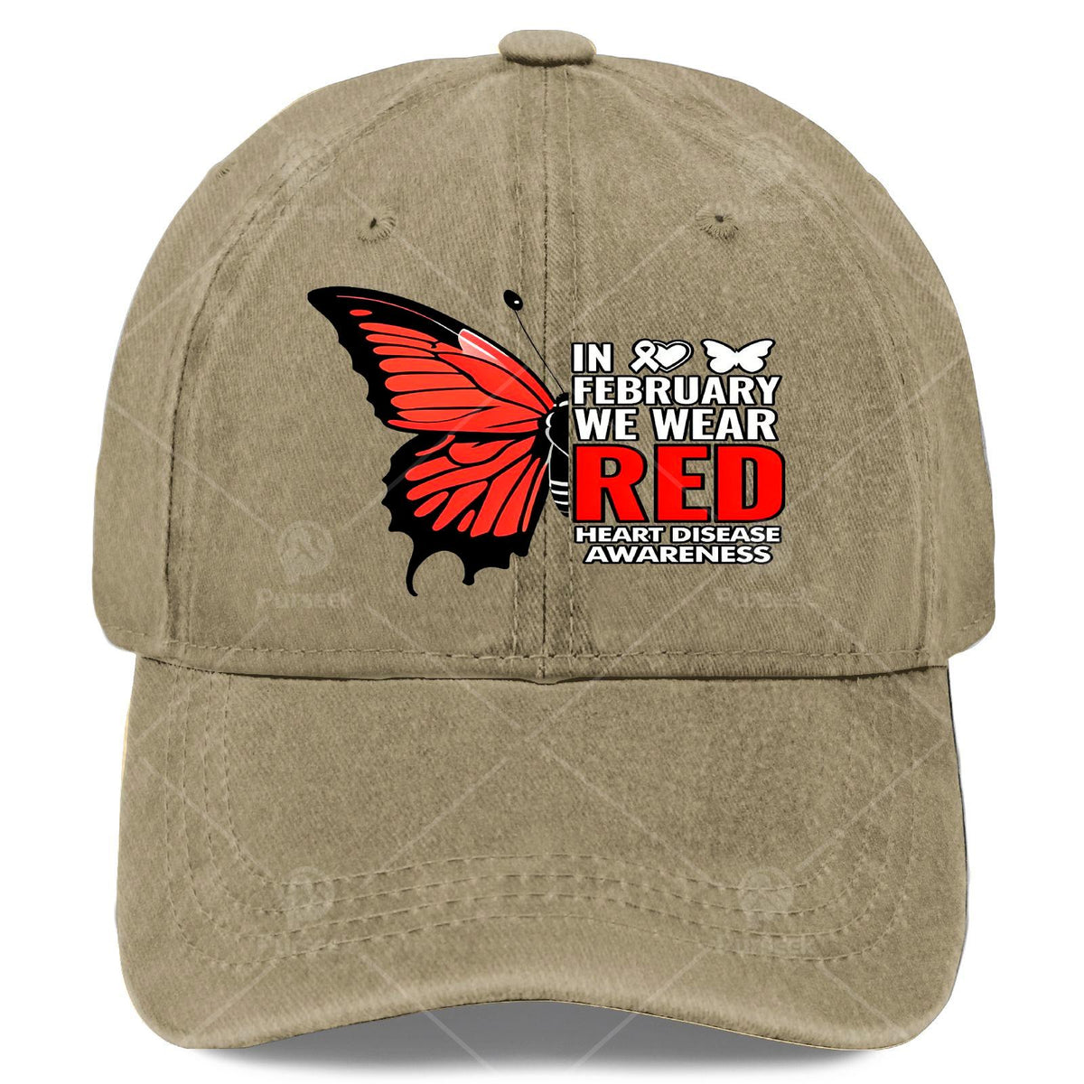 Men' & Women' Red Butterfly Heart Baseball Shirt - Unisex Pullover with Awareness Design, Machine Washable Sportswear Suitable for Casual Wear, Themed Events, and Everyday Outfits