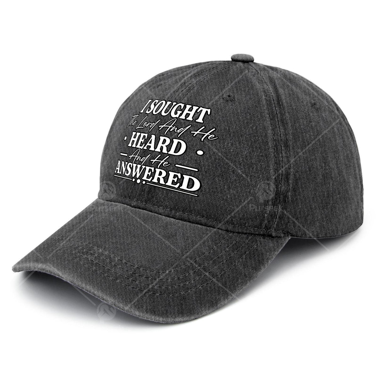 I Sought The Lord and He Heard and He Answered Christian God Baseball Hat