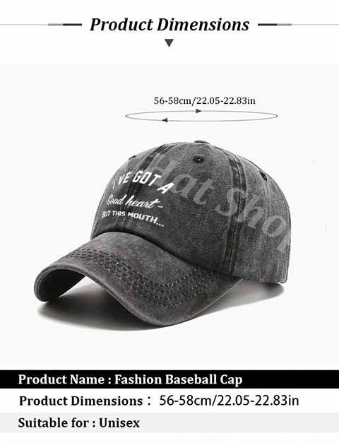 Trendy Baseball Cap with English Slogan Design, Eye-Catching for Daily Outings