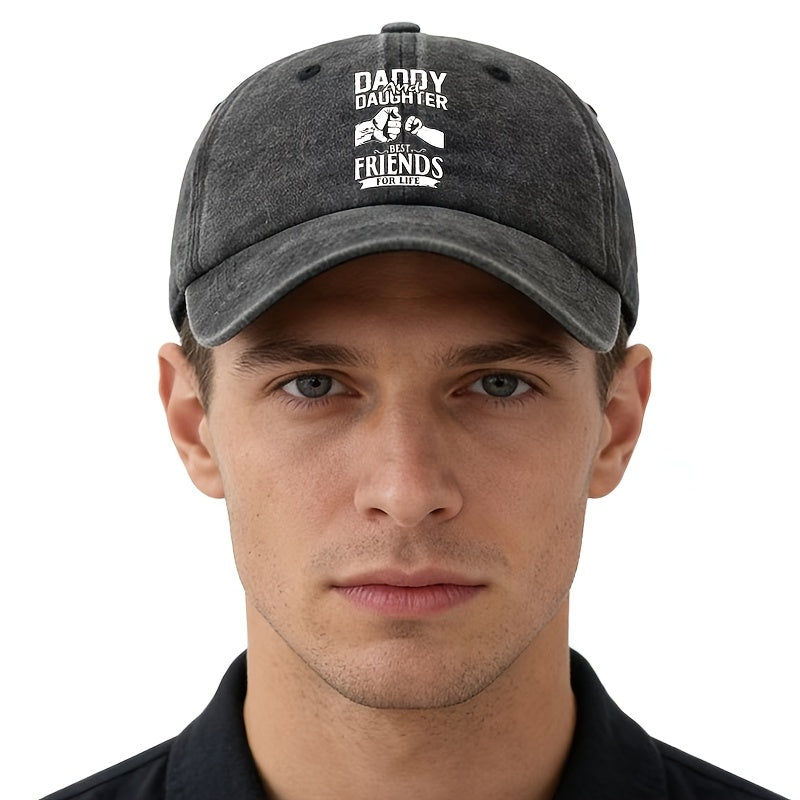 A Unisex Fashionable and Versatile Printed Fist-bump Baseball Cap, Featuring a Classic Vintage Washed Outdoor Lightweight Curved Brim. Suitable for Casual Occasions Such as Outdoor Vacations, Travel, and Camping. Also Ideal as a Hip-hop Hat