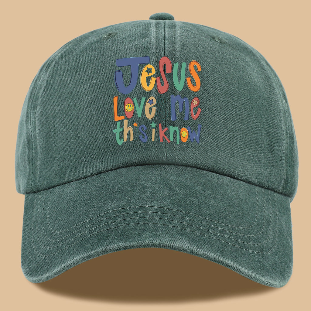 1pc Christian-themed Printed Baseball Cap with a Warm and Affectionate Design, Featuring Rounded, Cute, and Colorful Text. Lightweight, Comfortable, and Breathable Sun Hat with a Stylish, Simple, and Aesthetically Pleasing Look. Adjustable Size