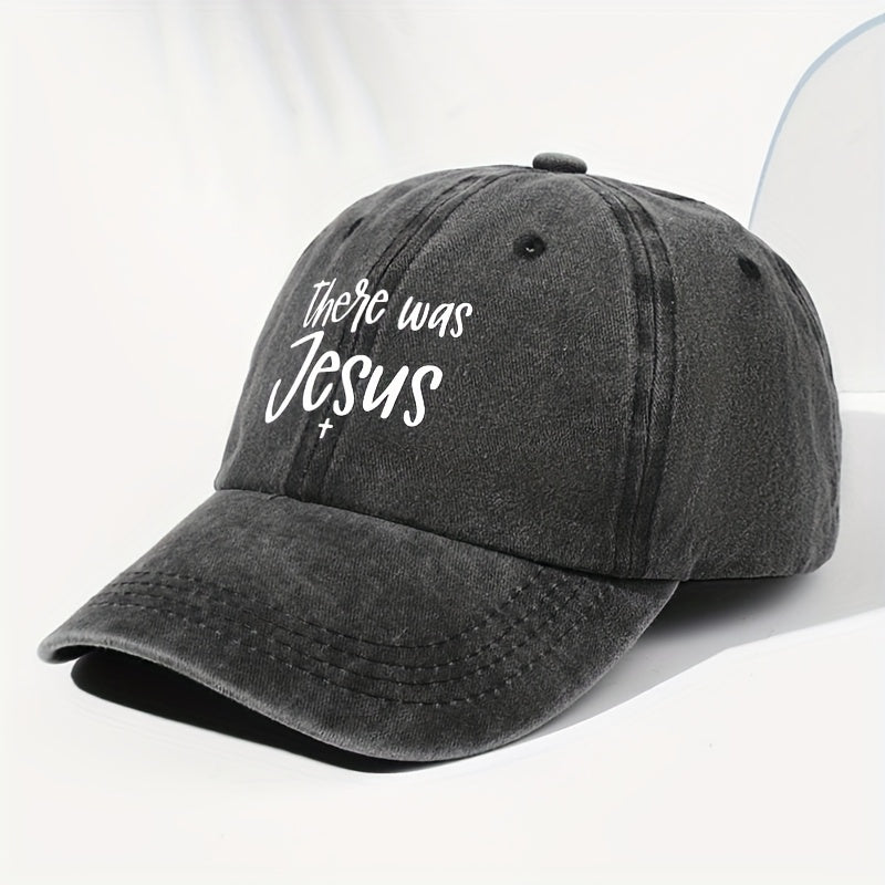 Adjustable Vintage Baseball Cap with "There Was " Printed on It - Lightweight, Sunscreen, Polyester, Available in a Variety of Colors - Perfect for Outdoor Wear, Baseball Cap