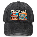 Unisex Fashion Baseball with a Washed And Distressed Look, Featuring The Humorous Phrase 'Stay Salts Melt I CE' As a Fun Gift