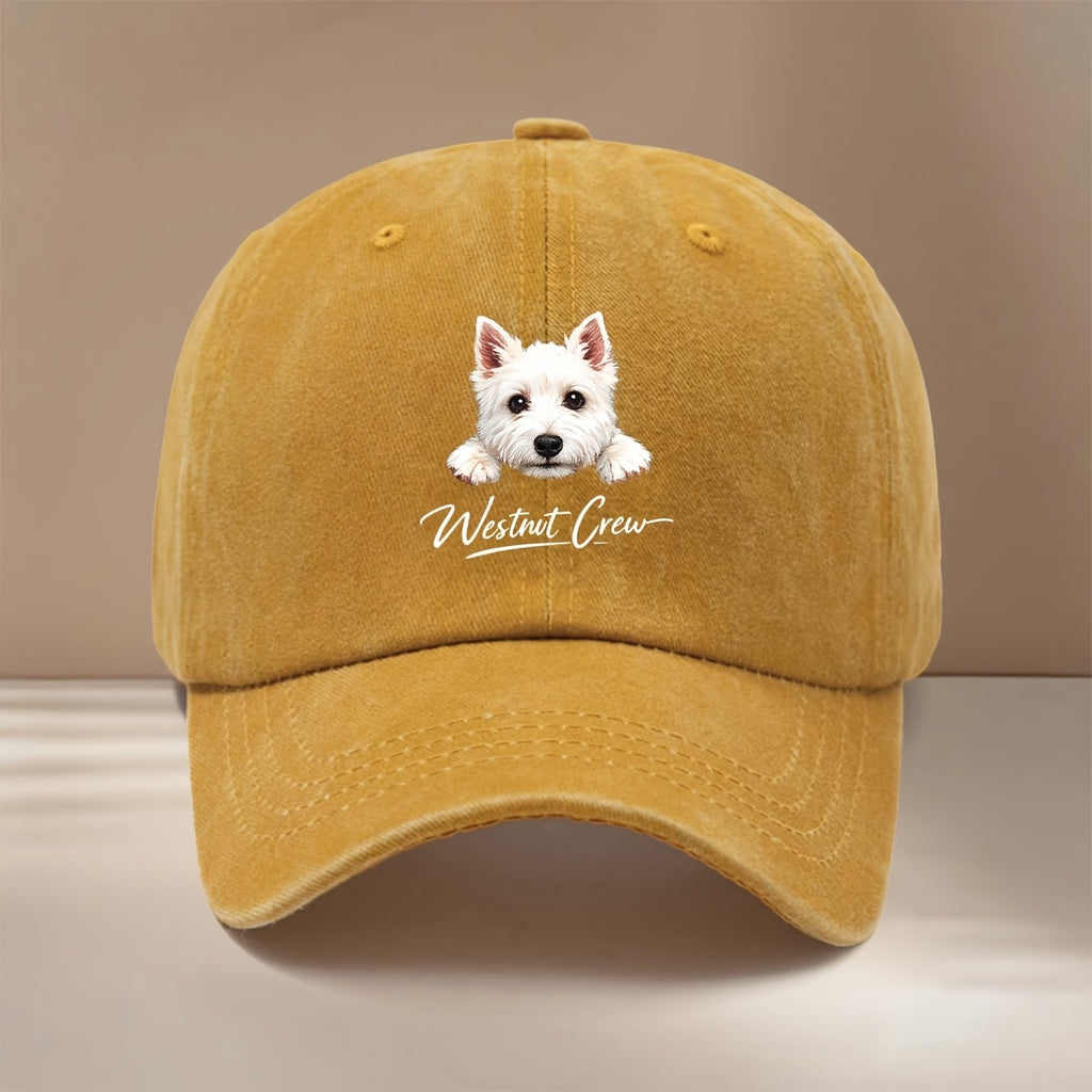 This Is a Westnut Crew Printed Baseball Cap, a Trendy, Comfortable, and Adjustable-sized Snapback Hat Suitable for Both Men and Women. It Is a Lightweight,  Curved-brim Hat Perfect for Outdoor Sports, Dinners, Camping, and Other Occasions
