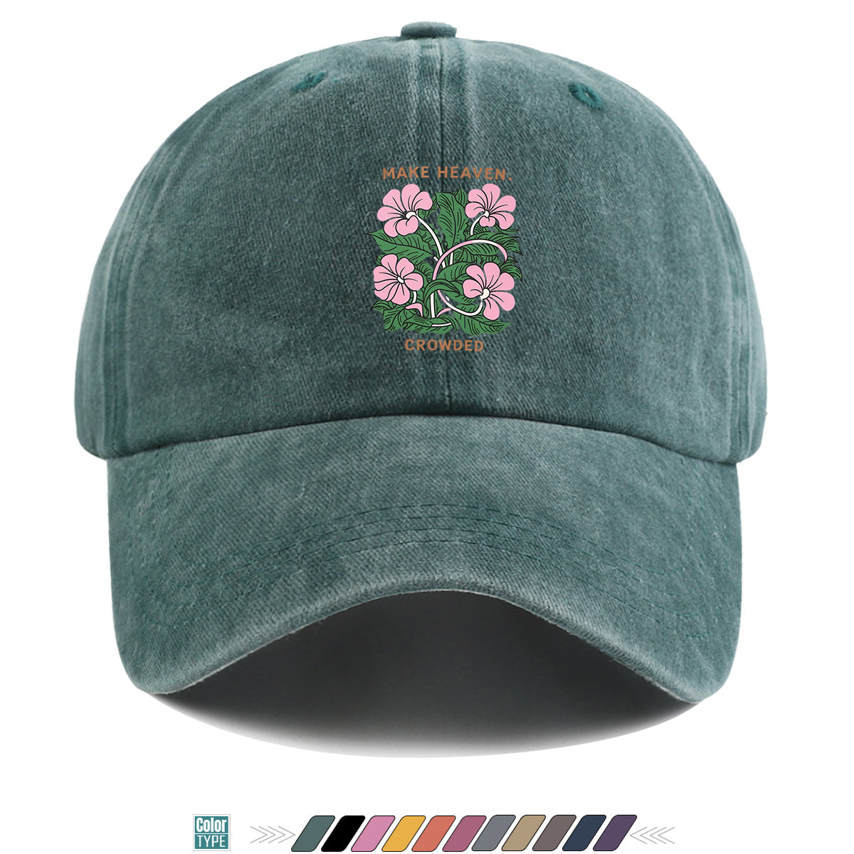 1pc 1pcs Floral Print Baseball Cap Suitable for Men & Women, Adjustable Duckbill Hat with Duckbill Visor, Breathable Sun Hat for Outdoor Travel, Casual Gift for Daily Outfits, Picnics, Birthdays - Trendy Present for Friends (Unisex)