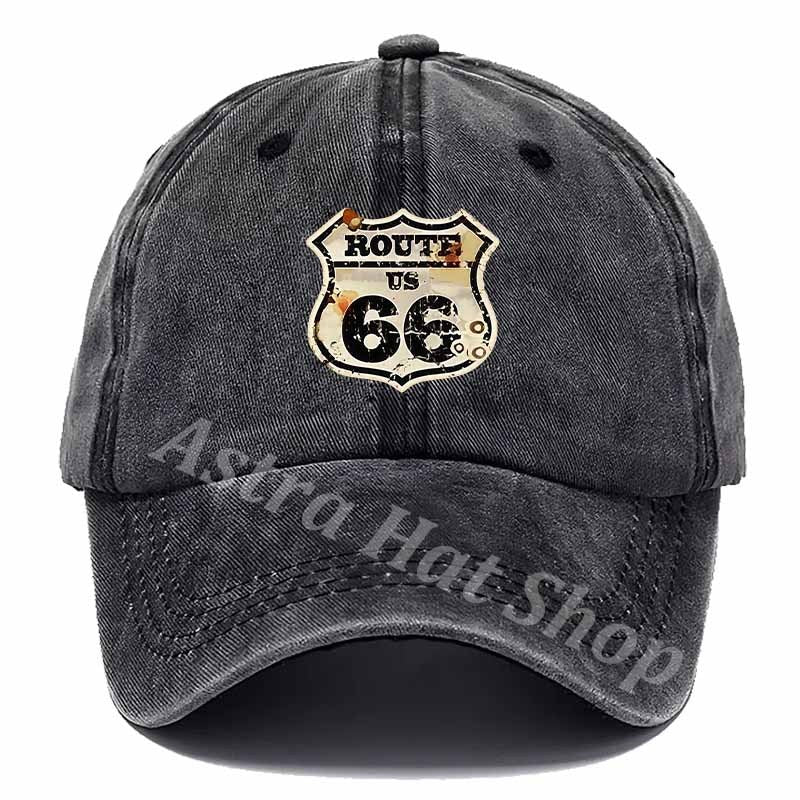 American Route 66 Logo Baseball Cap - Iconic Number 66 Suitable for Trips, Driving Vacations & Outdoor Adventures, Casual Retro Hat for &, Year-Round for Self-Driving Tours