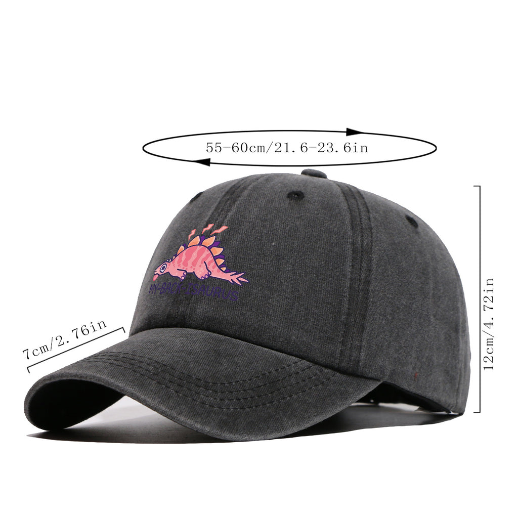 1pc Fun Cartoon Dinosaur "MY-BA-ISAURUS" Printed Baseball Cap, Comfortable Breathable Sun Hat, Fashionable Cute Trendy Unisex Hat, Adjustable Size, Friend Casual Hat, Couple Outing Hat, Suitable for Daily Wear, Shopping, Outdoor, Parties, Camping