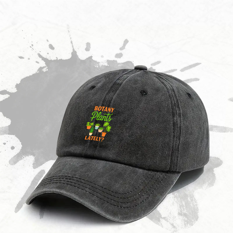 1P 1pc, Adjustable Baseball Cap with "Plant" Print, Lightweight Printed Women's Hat, "Plant Lover" Men's Trendy Cap, an Ideal Gift for Weddings, Parties, and Birthdays.