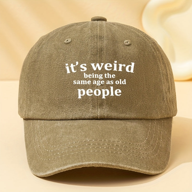 Trendy Unisex Vintage Baseball Cap with Letter Print, Suitable for Couples, Featuring a Washed And Worn Look, Curved Brim, Perfect for Casual Outdoor Use, Sun Protection, Breathable, Comfortable, And Adjustable, a Classic Style