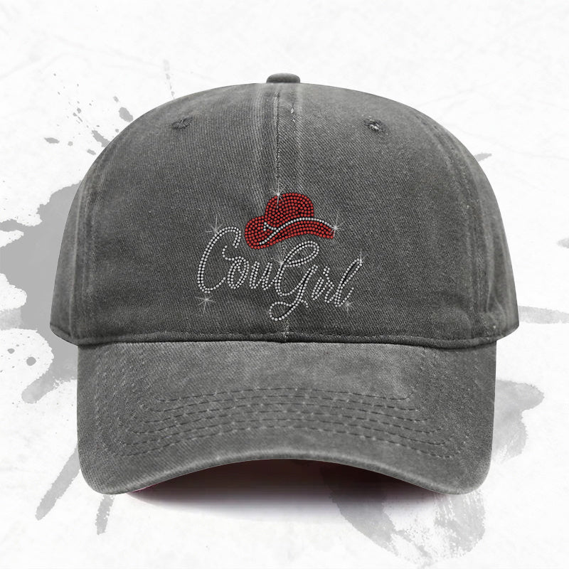 1P 1pc, "Cowgirl" Adjustable Baseball Cap, Lightweight Printed Women's Hat, "Cowboy Style" Men's Trendy Cap, an Ideal Gift for Weddings, Parties, and Birthdays.