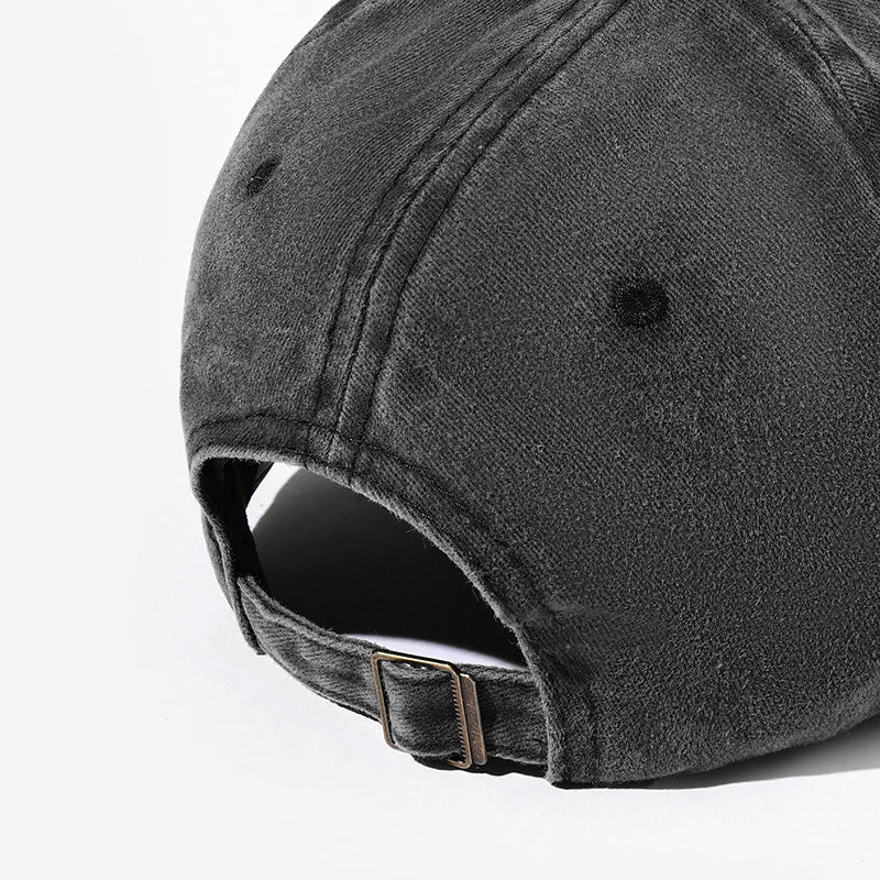 Unisex ROTTE BUT CUTE Letter Skull Print Washed Vintage Baseball Cap Fashion Men Women Sun Hat Adjustable Size Trucker Hat Suitable for All Seasons Daily Wear