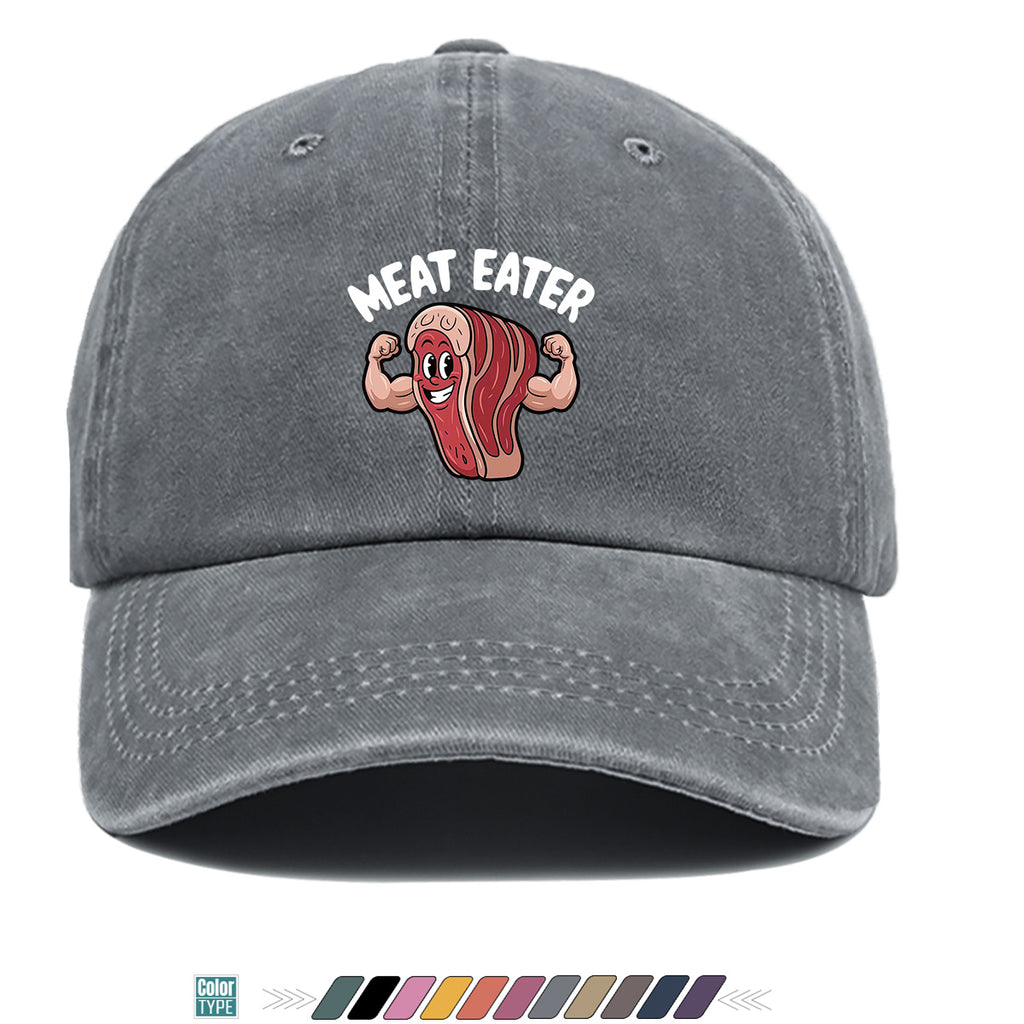 1pc 1pcs Muscle Steak Print Baseball Cap Suitable for Men & Women, Adjustable Duckbill Hat with Steak, Food-Themed Gift for BBQ Parties, Picnic, Outdoor, Casual Wear, Sports Hat for Foodie Friends, Birthday Present