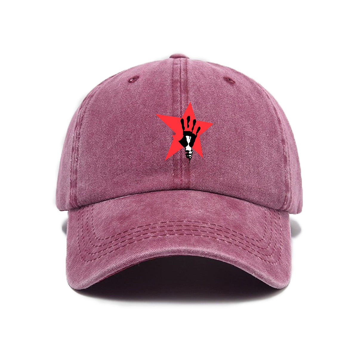 1 Washed Distressed Printed Baseball Cap, Adult Simple and Stylish Printed Washed Distressed Soft Top Sun Baseball Cap, Unisex Versatile Baseball Cap