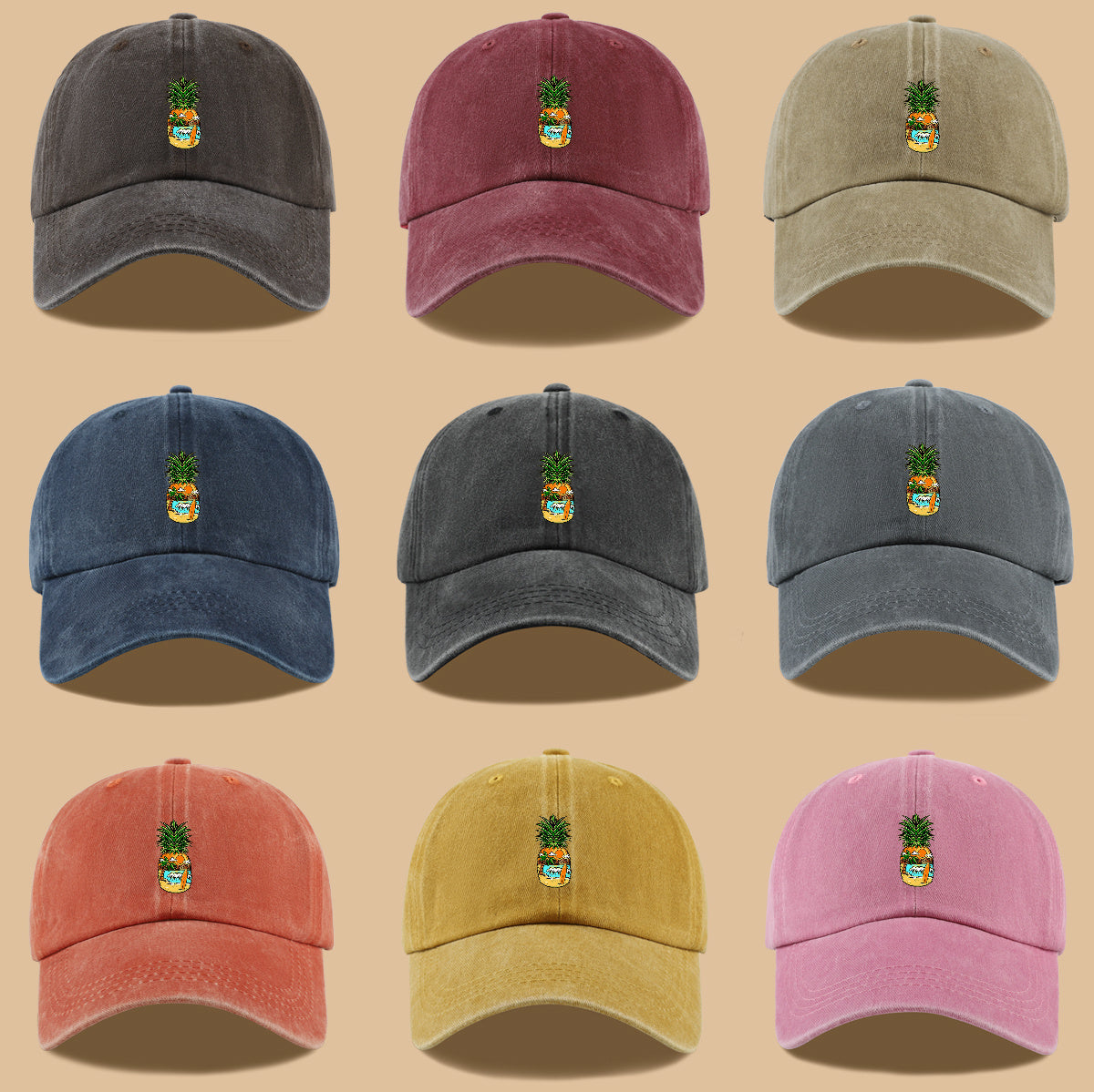 1pc Pineapple Print Trucker Hat - Adjustable Unisex Baseball Cap with Pineapple & Beach Scenery Design, Breathable Suitable for Outdoor, Vacations, Parties, Daily Wear - Suitable for Men and Women, Ideal Gift for Beach Lovers