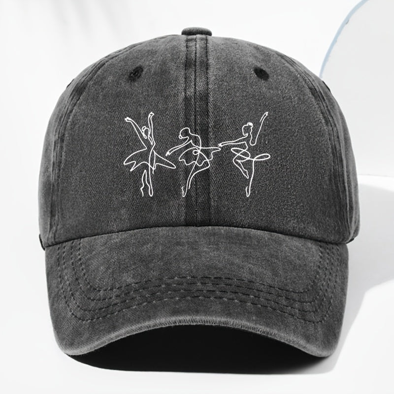 Unisex Printed Washed Vintage Baseball Cap Fashion Men Women Sun Hat Adjustable Size Trucker Cap Suitable for All Seasons Daily Wear