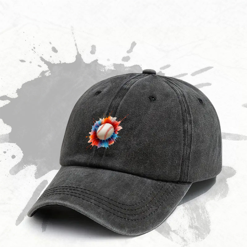 1P 1pc, Adjustable Baseball Cap with "baseball Print," Lightweight Printed Women's Hat, "athletic Style" Men's Trendy Cap, an Ideal Gift for Weddings, Parties, and Birthdays, Fashionable and Versatile, Comfortable and Breathable