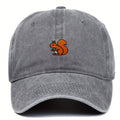 1 Adorable Squirrel Lightweight Baseball Hat - Stylish Trendy Urban Cap Retro Design Adjustable Baseball Hat Available in Various Colors Unisex Outdoor Sports Hat