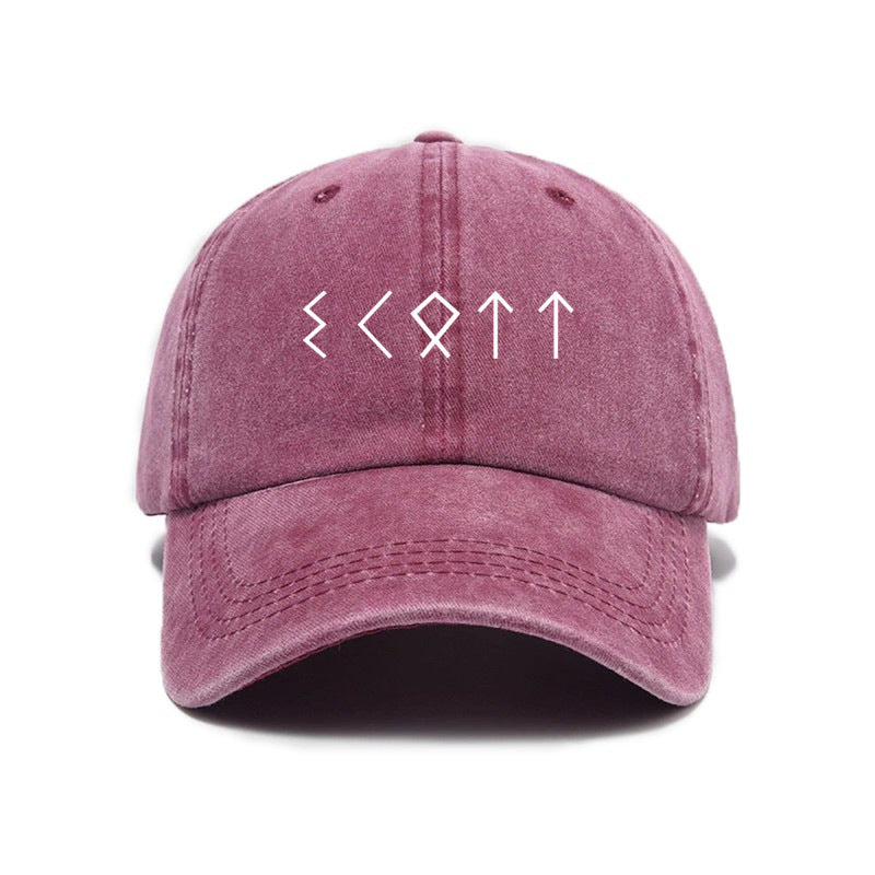 Washed Distressed Printed Baseball Cap Adult Trendy Easy Style Printed Distressed Hip-Hop Soft Top Baseball Cap Unisex Fashion Cap