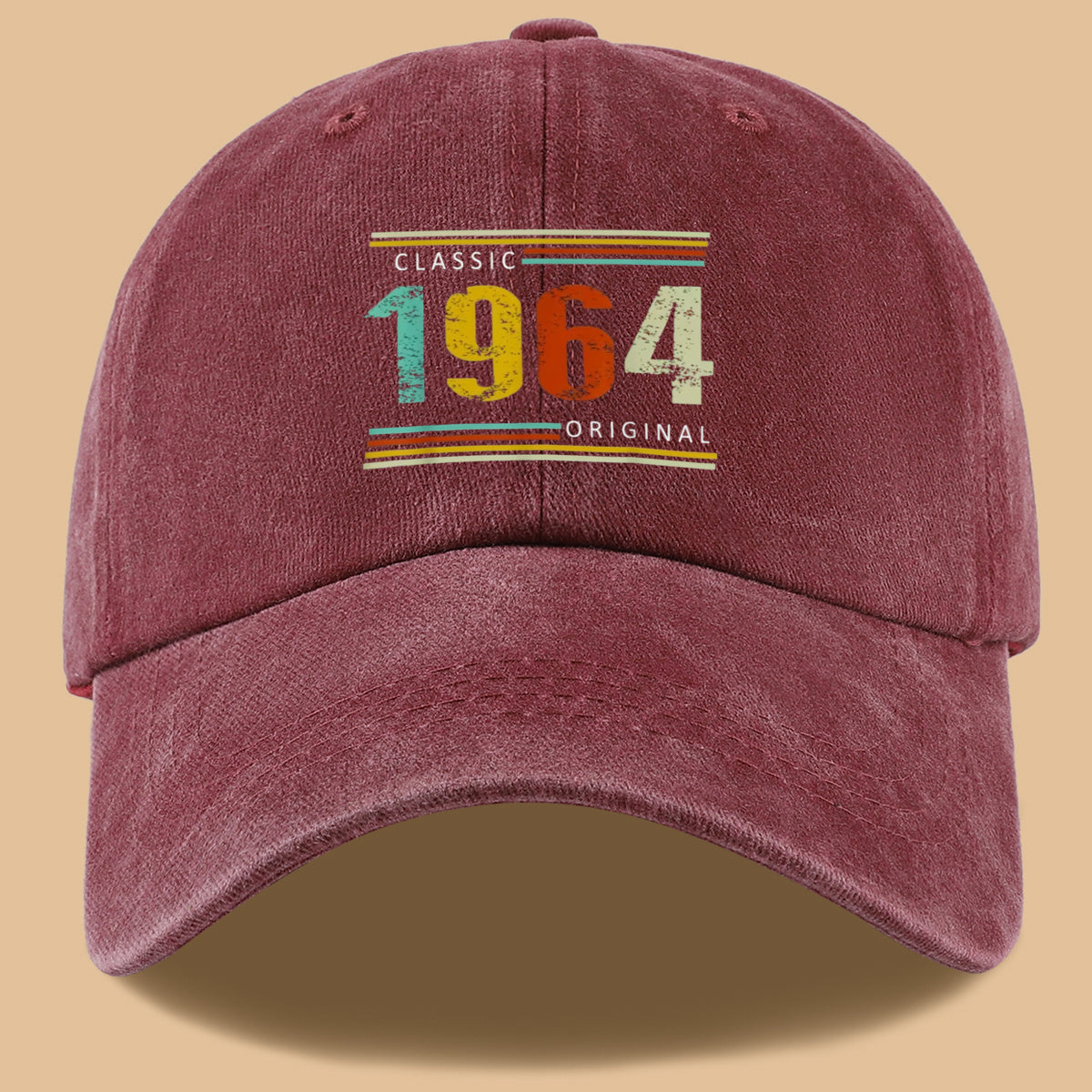 1pc 1964 Original Vintage Print Baseball Cap Suitable for Men & Women, Adjustable Duckbill Hat with Retro, Unisex Outdoor Sun Hat for Sports, Travel, Parties, Camping - Nostalgic, Holidays, Streetwear Fashion