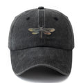 A Unisex Fashion Baseball Cap with a Printed Dragonfly Pattern, Trendy Style for Outdoor Activities, Sun Curved Brim Hat, Adjustable Size for Outdoor Vacations, Travel, Camping, and Casual Wear, a Top Choice for Gifts.