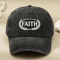FAITH Embroidered Vintage Washed Baseball Cap for Men And Women Inspirational Casual Street Style Hat for Anniversary Gift