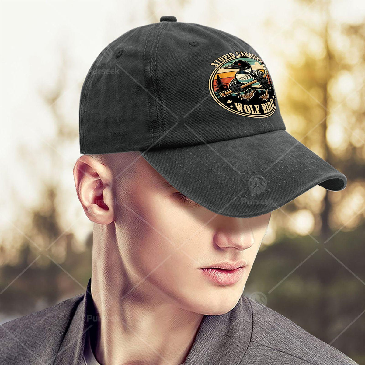Retro Canadian Wolf Bird Heated Hookey Loon Baseball for Everyone