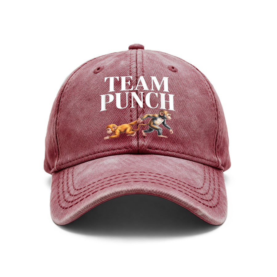 1 Vintage Washed Baseball Cap with a Boxing Monkey Pattern- Adjustable Unisex Hat, Suitable for Outdoor and Everyday Casual Wear, Can Be Used as a Gift for Both Men and Women, Team-themed, Vintage Style, Suitable for Spring, Summer, Autumn, and Winte