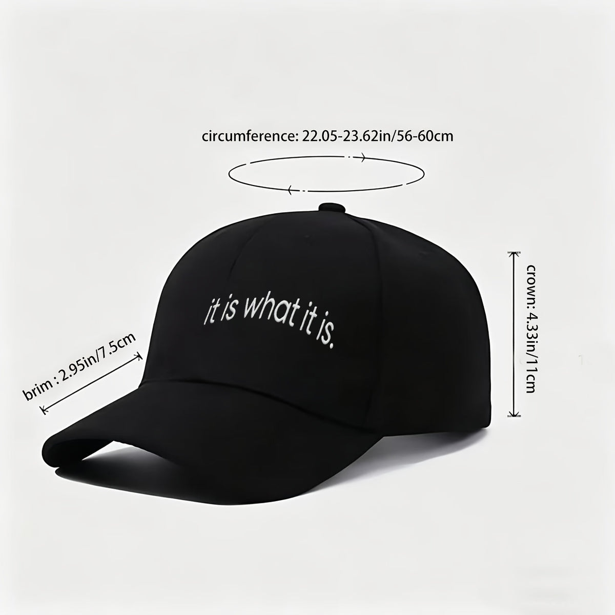 A Neutral Style "Let It Be" Baseball Cap, Adjustable Flat-brim Cap with a Simple and Calm Quote, Is an Excellent Gift for Those Who Appreciate a Leisurely, No-nonsense Atmosphere. It's a Casual and Easy-to-understand Statement Cap, Perfect for Lazy D