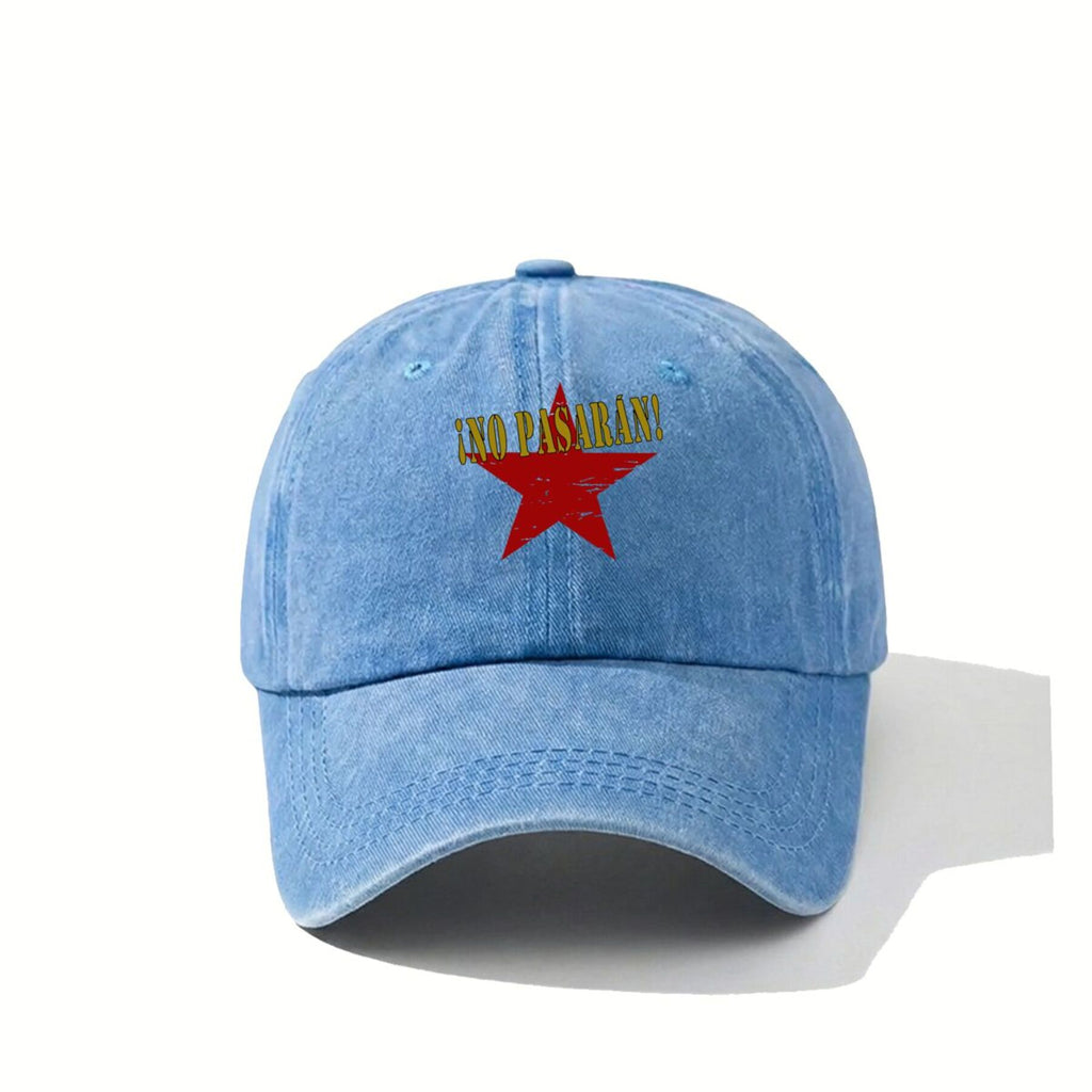 No Pass Political Themed Resistance Art 2026 New Vintage Duckbill Cap Washed Baseball Cap Men'S Printed Outdoor Fashion Hat Unisex