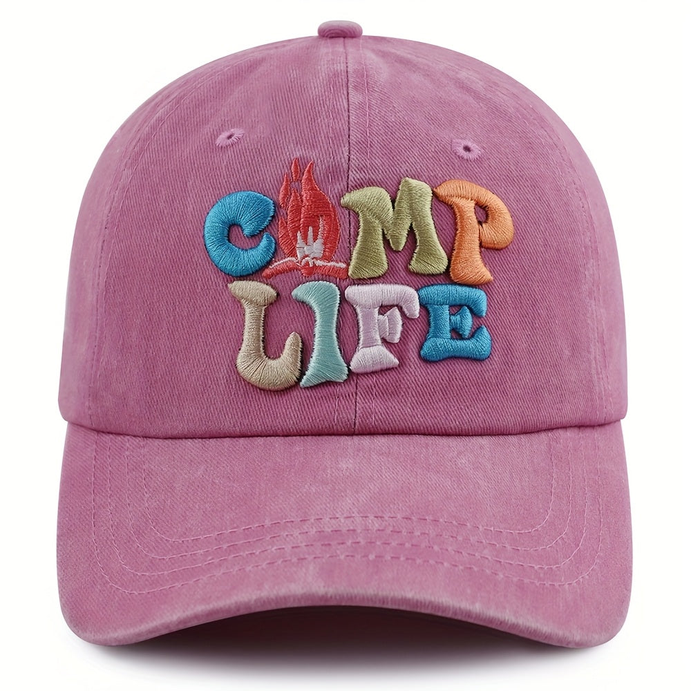 Men And Women Camping Additions, Fun Camping Hats, Adjustable Happy Camping Life Decorative Baseball Caps, Hiking And Camping Gifts for Parents, Grandparents, And Friends