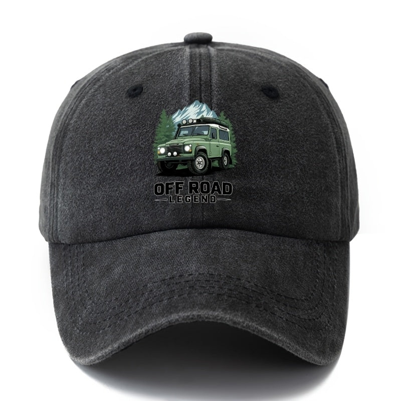 A Unisex Fashionable and Versatile Printed Off-road Vehicle Baseball Cap, Featuring a Classic Vintage Washed Outdoor Lightweight Curved Brim. This Trucker Baseball Cap Is Suitable for Casual Occasions Such as Outdoor Vacations, Travel, and Camping.