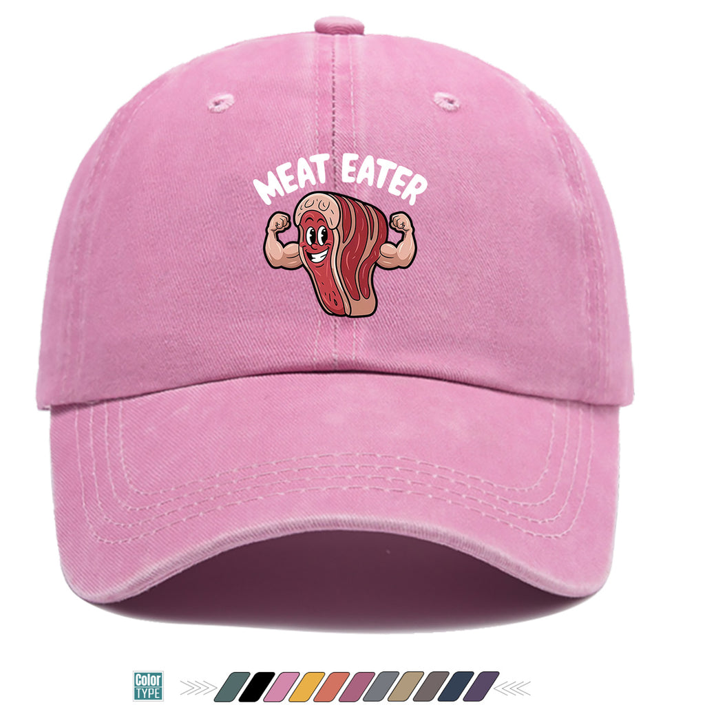 1pc 1pcs Muscle Steak Print Baseball Cap Suitable for Men & Women, Adjustable Duckbill Hat with Steak, Food-Themed Gift for BBQ Parties, Picnic, Outdoor, Casual Wear, Sports Hat for Foodie Friends, Birthday Present