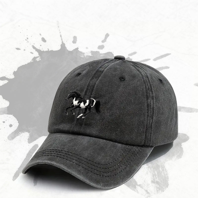 1P 1pc, Adjustable Baseball Cap with Horse Head Print, Lightweight Printed Women's Hat, an Ideal Gift for Weddings, Parties, and Birthdays, a Trendy Men's Cap