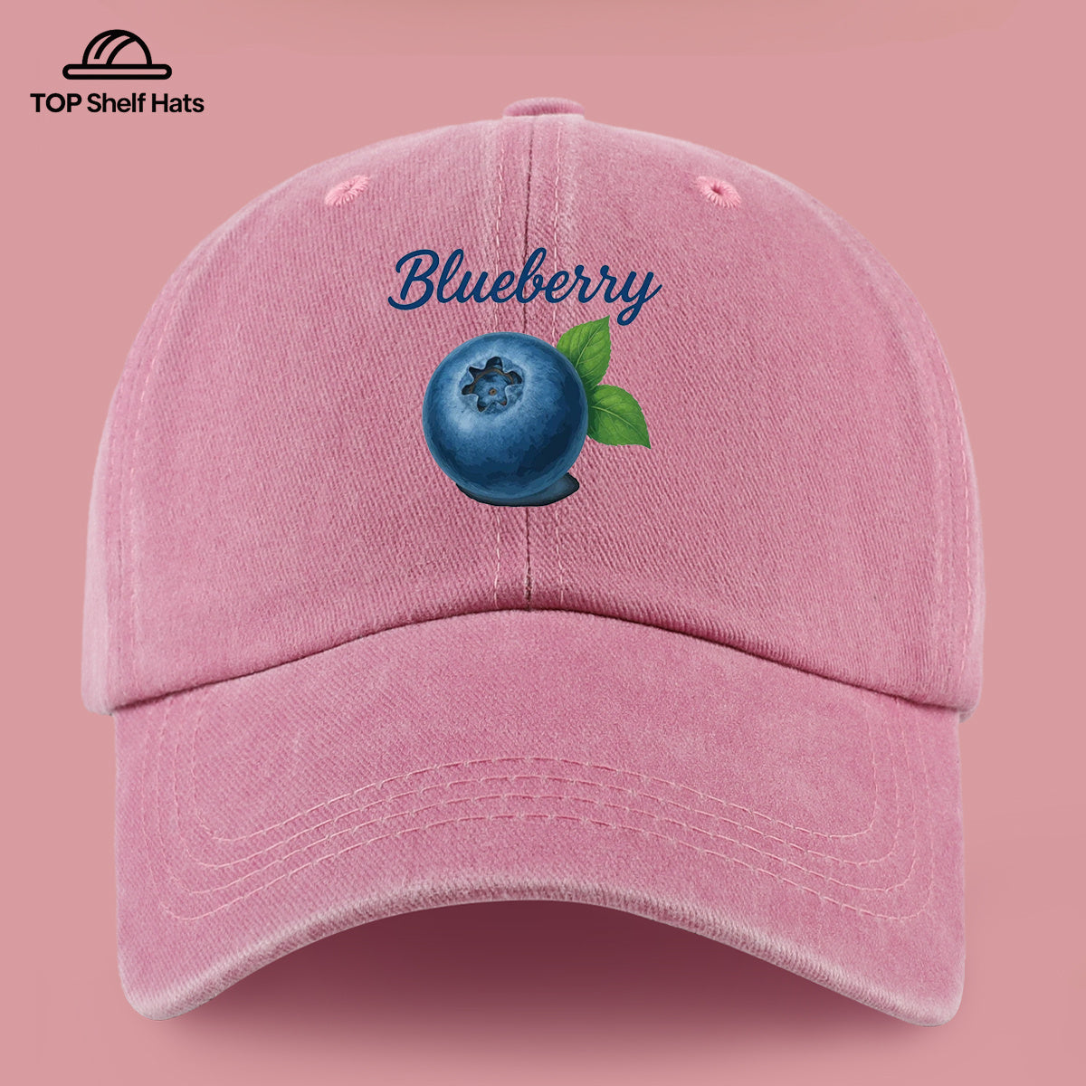 1pc Blueberry-Themed Realistic Fruit Print Baseball Cap, Comfortable And Breathable Sun Hat, Fashionable Easy And Aesthetic Unisex Baseball Cap, Adjustable Size, Trucker Cap, Beach Vacation Hat, Suitable for Outdoor Picnics, Camping, Shopping