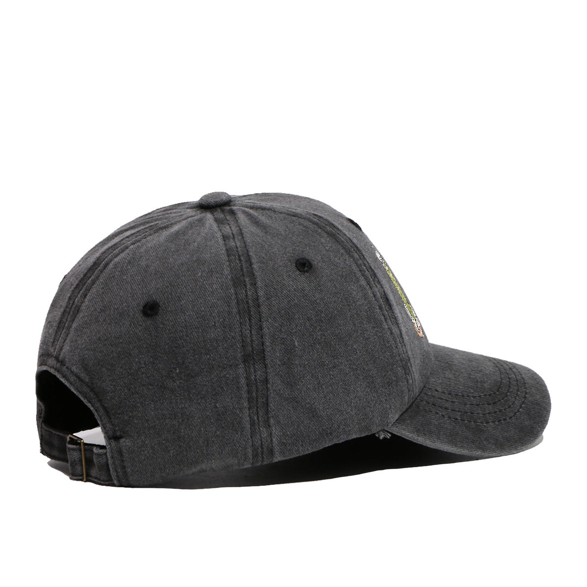 1pc Teal Green Beverage Print Baseball Cap, Featuring a Cup with a Straw, Ice Cubes Scattered Near the Cup, and a Colorful Striped Background. A Stylish and Casual Sun Hat, Unisex and Adjustable. Suitable for Street Trendsetters, Coffee Lovers